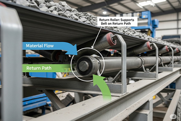 کاربرد رولیک برگشت در خطوط نوار نقاله